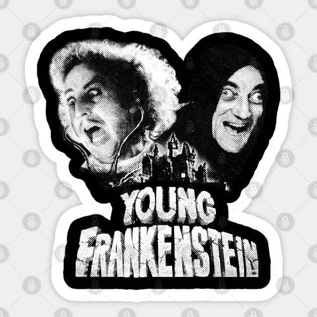 Young Frankenstein Halftone Sticker by Resdis Materials